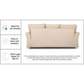 Adorn India Alexia Three Seater Sofa (Beige)
