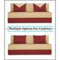 Adorn India Easy Boom 4 Seater Sofa Cum Bed 6 x 6 (Maroon & Beige) (1 Year Warranty)