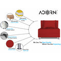 Adorn India Easy Alyn Plus Decent 2 Seater Sofa Cum Bed (3x6) (Red) (1 Year Warranty)