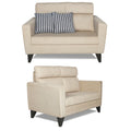 Adorn India Cardello 3-2 Five Seater Sofa Set (Beige) (3 Year Warranty)