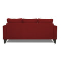Adorn India Chandler Plain L Shape 4 Seater Wood Sofa Set (Maroon) (3 Year Warranty)
