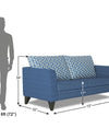 Adorn India Tornado Bricks  (3 Years Warranty)  3 Seater Sofa (Blue) Modern