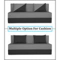 Adorn India Easy Desmond 4 Seater Sofa Cum Bed 6 X 6 (Grey & Black) (1 Year Warranty)