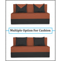 Adorn India Easy Boom 2 Seater Sofa Cum Bed 4 x 6 (Rust & Black) (1 Year Warranty)