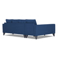Adorn India Beetle Plus Stripes L Shape 6 Seater Sofa Set (Left Hand Side) (Blue) (3 Year Warranty)