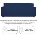 Adorn India Monteno 3+2 5 Seater Sofa Set (Blue) (3 Year Warranty)