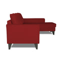 Adorn India Maddox Tufted L Shape 6 Seater Sofa Set RHS (Maroon) (3 Year Warranty)
