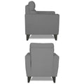 Adorn India Cardello 1 Seater Sofa (Grey) (3 Year Warranty)
