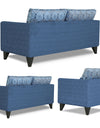 Adorn India Cortina Damask (3 Years Warranty) 3+2+1 6 Seater Sofa Set with Centre Table (Blue) Modern