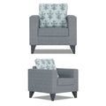 Straight line Plus Leaf 3+2+1 6 Seater Sofa Set (Grey)