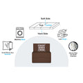 Adorn India Easy 1 Seater Sofa Cum Bed (Rhombus Pattern) Chennile Fabric - Washable Cover - Including 1 Cushion - Size 2.5' x 6' Ft (Brown Color) Perfect for Home & Office for Guests