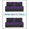 Adorn India Easy Boom 4 Seater Sofa Cum Bed 6 x 6 (Purple & Black) (1 Year Warranty)