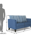 Adorn India Lawson Stripes  (3 Years Warranty) 2 Seater Sofa (Blue) Modern