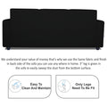 Adorn India Monteno Five Seater 3+2 Sofa Set (Black) (3 Year Warranty)