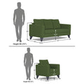 Adorn India Hallton Tufted 3+1+1 5 Seater Sofa Set (Green) (3 Year Warranty)