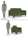 Adorn India Hallton Tufted 3+1+1 5 Seater Sofa Set (Green)