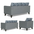 Sheldon Crafty 3+2+1 6 Seater Sofa Set with Centre Table (Grey)