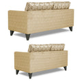 Adorn India Cortina Damask (3 Years Warranty) 3+2 5 Seater Sofa Set with Centre Table (Beige)