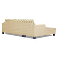 Adorn India Valencia Plus Bricks L Shape 6 Seater Sofa Set (Left Hand Side) (Beige)