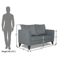 Enzo Decent 2 Seater Sofa (Grey) Modern