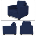 Russell 3-1-1 5 Seater Sofa Set (Blue, Wood)
