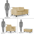 Enzo Decent 3+1+1 5 Seater Sofa Set with Centre Table (Beige)