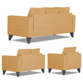 Adorn India Hallton Tufted 3-2-1 Six Seater Sofa Set (Beige) (3 Year Warranty)