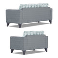 Straight line Plus Leaf 3+2 5 Seater Sofa Set (Grey)
