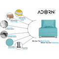 Adorn India Easy Alyn Plus Decent 1 Seater Sofa Cum Bed (2.5x6) (Aqua Blue) (1 Year Warranty)