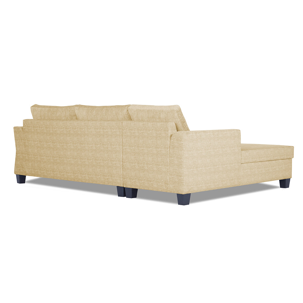 Adorn India Alexia Plus Decent L Shape 6 Seater Sofa Set (Left Hand Side) (Beige)