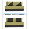 Adorn India Easy Desmond 2 Seater Sofa Cum Bed 4 x 6 (Green & Black) (1 Year Warranty)