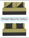 Adorn India Easy Desmond 2 Seater Sofa Cum Bed 4 x 6 (Green & Black)