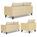 Tornado Bricks 3+2+1 6 Seater Sofa Set with Centre Table (Beige)