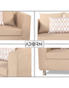 Adorn India Poland 3 Seater Sofa (Beige)