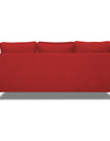 Adorn India Chandler L Shape 4 Seater Sofa Set Plain (Right Hand Side) (Red)