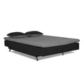 Adorn India Aspen 3 Seater Sofa Cum Bed (Dark Grey and Black) (3 Year Warranty)