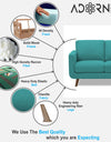 Adorn India Damian 2 Seater Sofa (Aqua Blue)