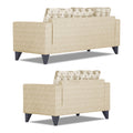 Straight line Plus Leaf 3+2 5 Seater Sofa Set (Beige)
