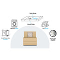 Adorn India Easy 1 Seater Sofa Cum Bed (Rhombus Pattern) Chennile Fabric - Washable Cover - Including 1 Cushion - Size 2.5' x 6' Ft (Beige Color) Perfect for Home & Office for Guests