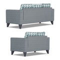 Straight line Plus Bricks 3+2 5 Seater Sofa Set (Grey)