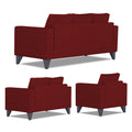 Adorn India Hallton Plain 3+2+1 6 Seater Sofa Set (Maroon) (3 Year Warranty)