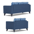 Straight line Plus Bricks 3+2 5 Seater Sofa Set (Blue)