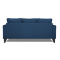 Adorn India Chandler L Shape 4 Seater Sofa Set Plain (Blue)