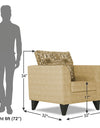 Adorn India Sheldon Crafty (3 Years Warranty) 1 Seater Sofa (Beige) Modern
