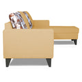Adorn India Hallton L Shape 5 Seater Sofa Set Digitel Print (Right Hand Side) (Beige) (3 Year Warranty)