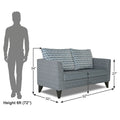 Adorn India Tornado Bricks 2 Seater Sofa (Grey)