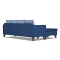 Adorn India Abington Stripes L Shape 5 Seater Sofa Set LHS (Blue) (3 Year Warranty)