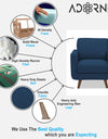 Adorn India Damian 1 Seater Sofa (Blue)