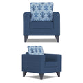 Straight line Plus Leaf 3+2+1 6 Seater Sofa Set (Blue)
