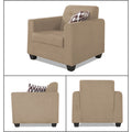 Adorn India Blazer Plus 3+1+1 5 Seater Sofa Set (Beige)